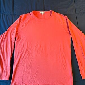 Peter Millar Red Long Sleeve Tee